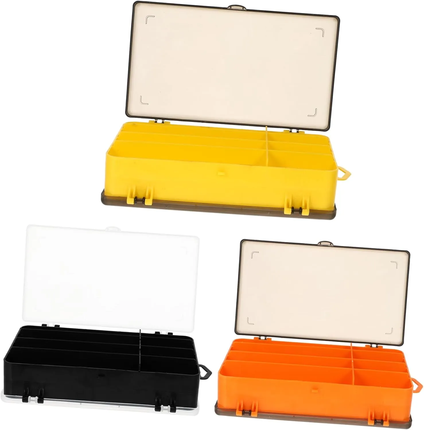 BESPORTBLE Space-saving Portable Double-sided Bait Organizer 3pcs Fishing Bait Case for Hooks Tools