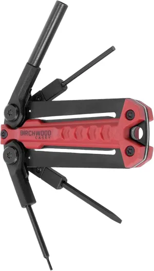 BIRCHWOOD CASEY Gun Multi-Tool | Durable Versatile Compact Gunsmithing 4-in-1 Tool Compatible with Glock | Hex Driver, 3 Mm Pin Punch, .050" Allen Wrench & Flat Blade Screwdriver Included