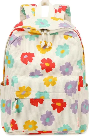 Bluboon Backpack for School Girls Backpack Cute Corduroy Bookbag Kids Backpack Laptop Backpack Gifts for Women