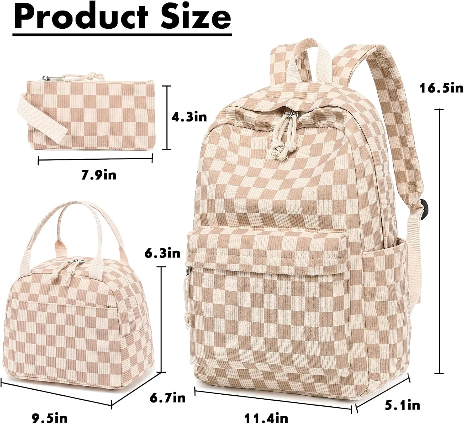 Bluboon School Backpack Teens Girls Boys Kids School Book Bags with Lunch Box Pencil Bag