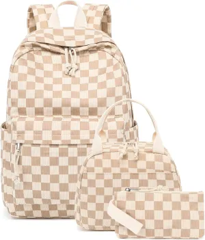 Bluboon School Backpack Teens Girls Boys Kids School Book Bags with Lunch Box Pencil Bag