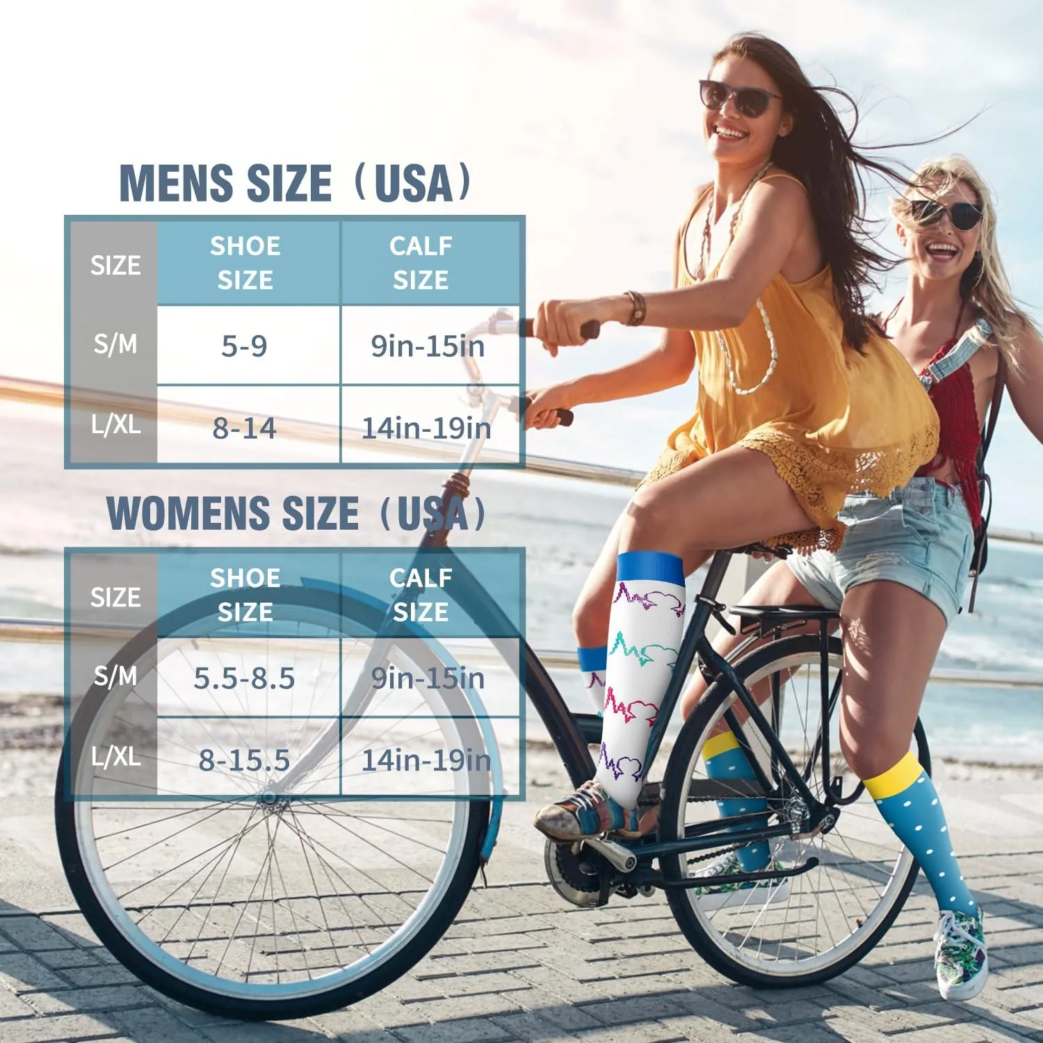 Bluemaple 6 Pack Copper Compression Socks for Women and Men Circulation-Best Support for Medical, Running,Nursing,Athletic