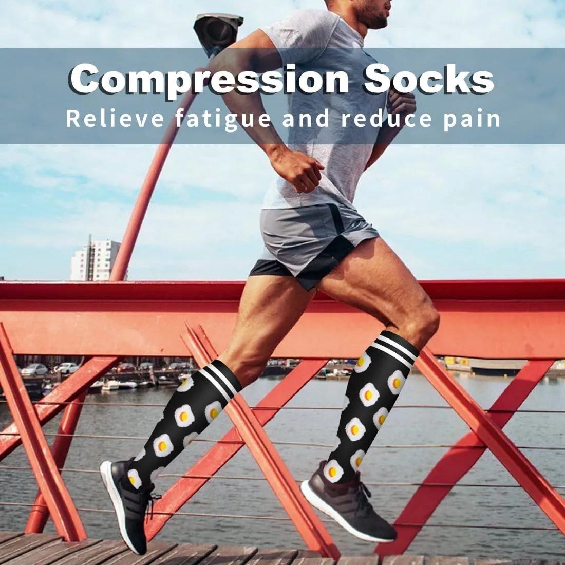 Bluemaple Copper Compression Socks For Women & Men Circulation - Best for Running,Nursing,Hiking,Flight&Travel