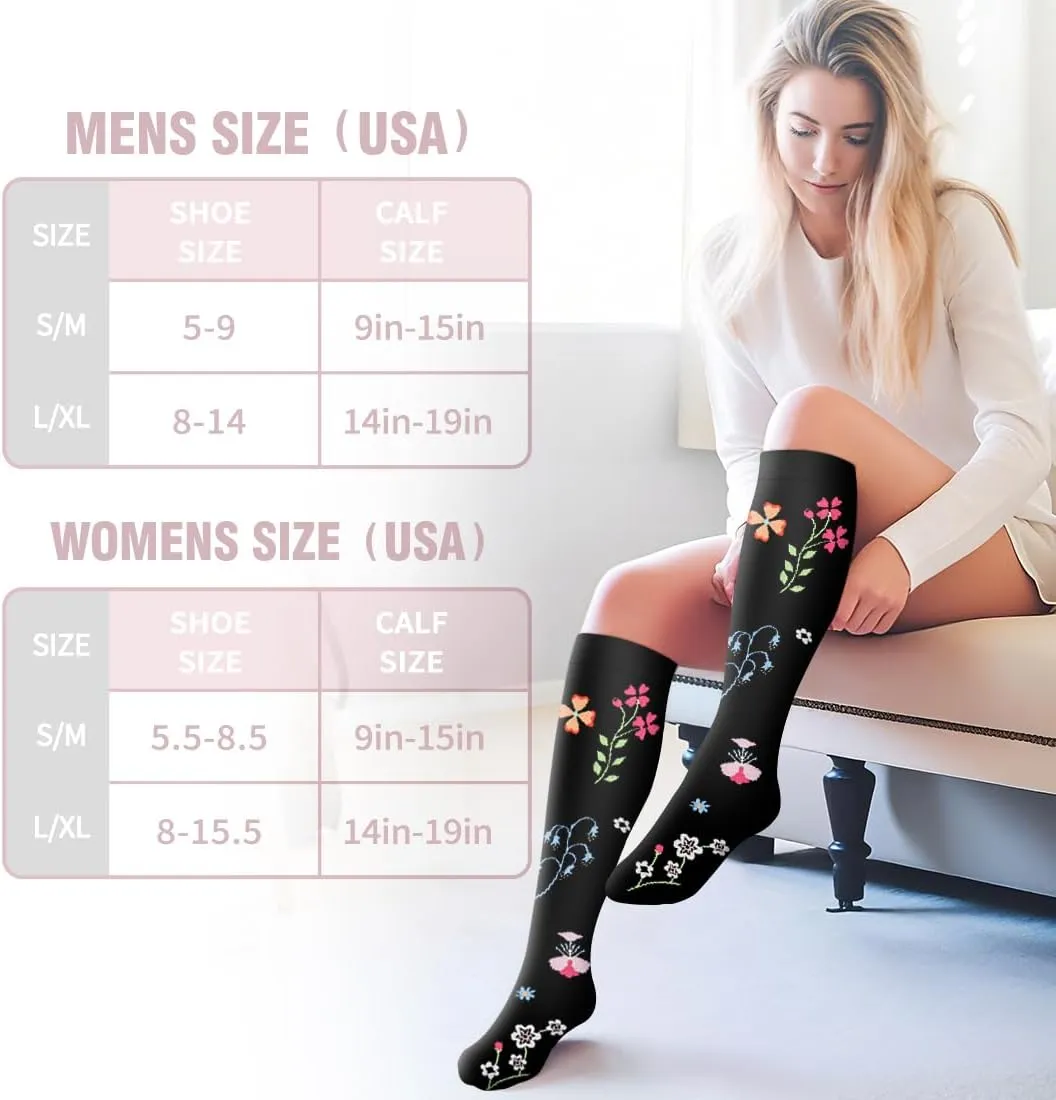 Bluemaple Copper Compression Socks For Women & Men Circulation - Best for Running,Nursing,Hiking,Flight&Travel