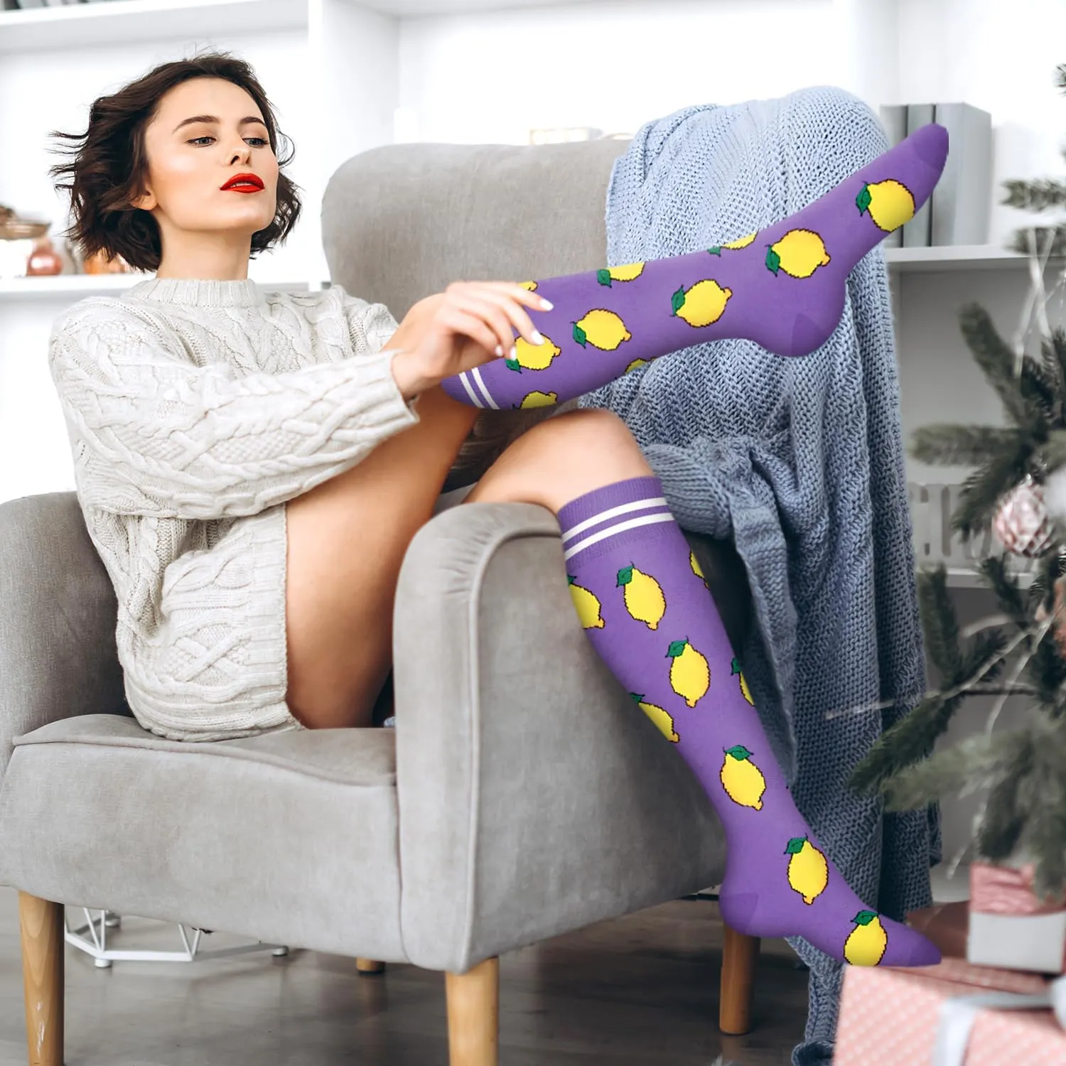 Bluemaple Copper Compression Socks For Women & Men Circulation - Best for Running,Nursing,Hiking,Flight&Travel