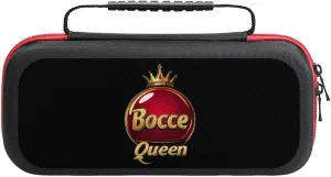 Bocce Queen - Bocci Ball Compatible with Switch Carrying Case Hard Travel Tote Bag Holds 20 Game Cartridges & Console