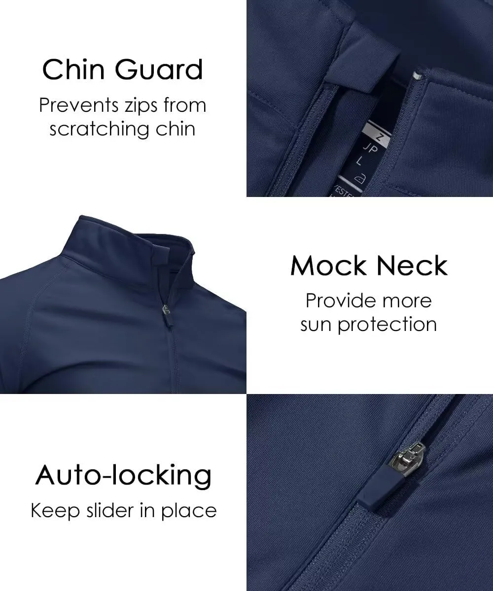 Boladeci Men's UPF 50  Sun Shirts 1/4 Zip Long Sleeve SPF UV Protection Lightweight Quick Dry Quarter Zip Golf Shirts