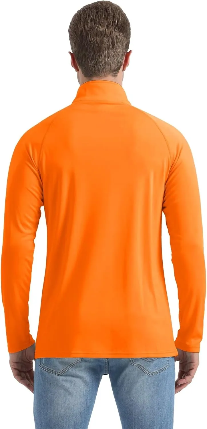 Boladeci Men's UPF 50  Sun Shirts 1/4 Zip Long Sleeve SPF UV Protection Lightweight Quick Dry Quarter Zip Golf Shirts