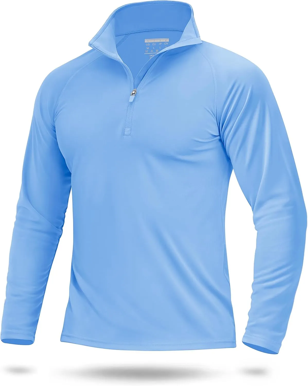Boladeci Men's UPF 50  Sun Shirts 1/4 Zip Long Sleeve SPF UV Protection Lightweight Quick Dry Quarter Zip Golf Shirts