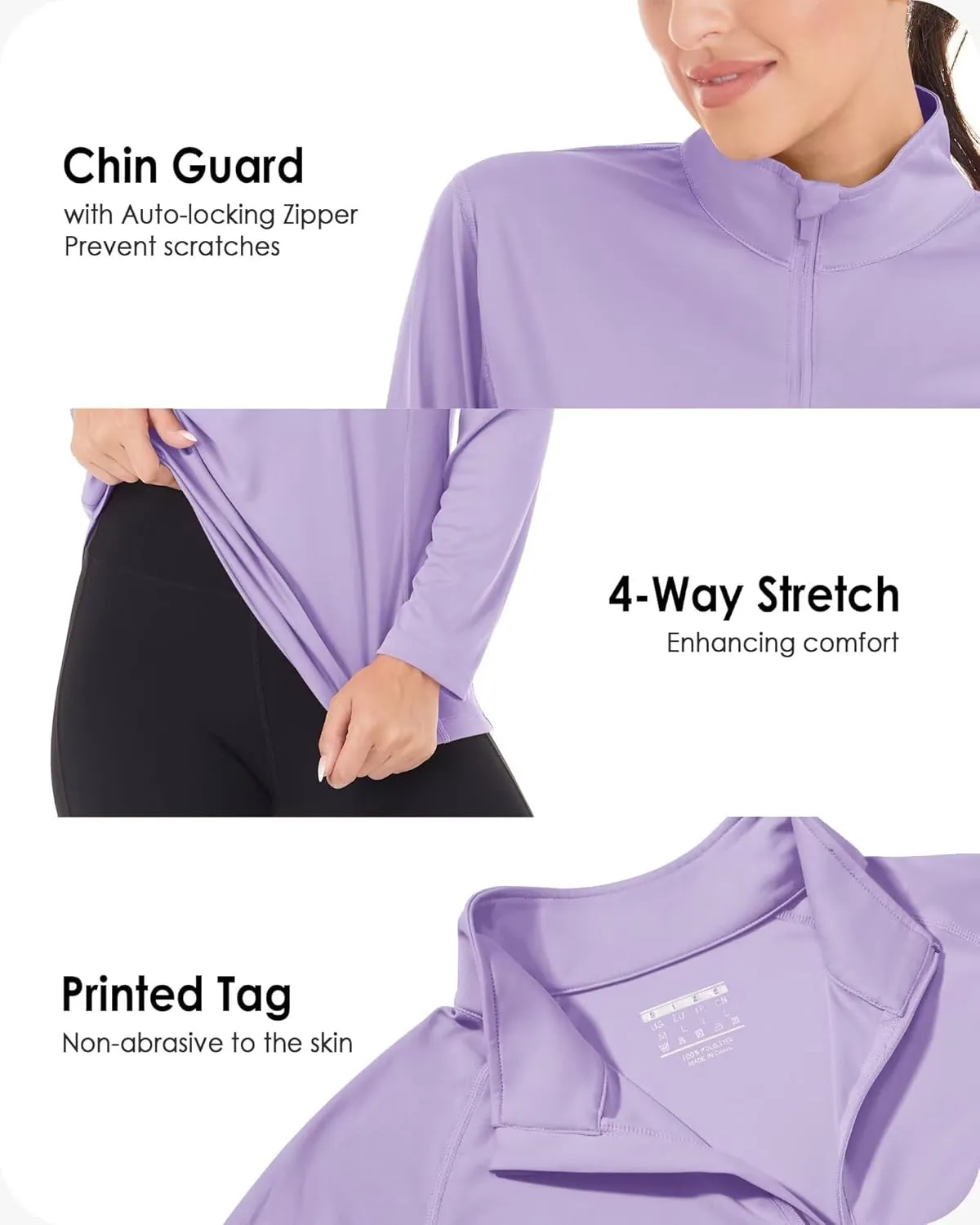 Boladeci Women's 1/4 Zip UPF 50  Sun Shirts Long Sleeve Golf Shirts UV Protection Lightweight Swim Athletic Tops Quick Dry