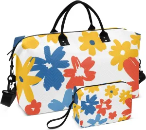 Bolaz Duffle Bag for Travel-Watercolor Flower Pattern， Easy Update Large Magnectic Sticker Refrigerator Magnets Decor Wash Machine Magnet Decals23"x26"