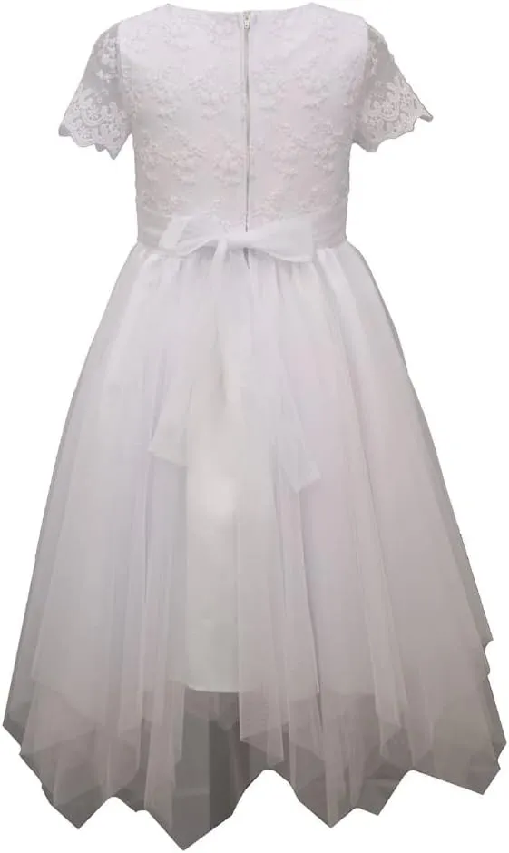 Bonnie Jean Girl's First Communion Dress Short Sleeve