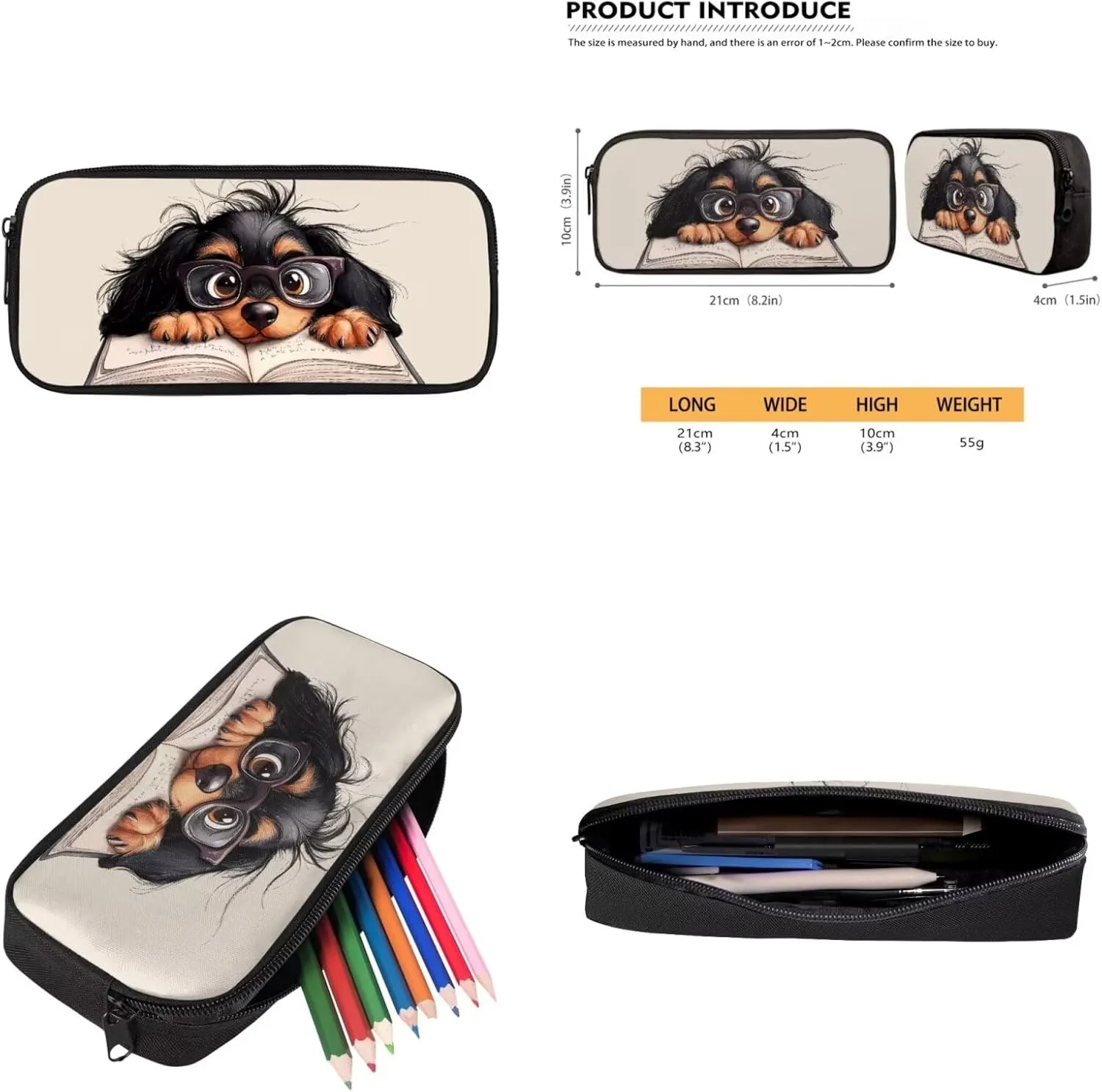 Book Dog Backpacks for School Boys Backpack and Lunch Box Set of 4 Large Capacity Elementary School Bags for Boys BookBag with Side Pockets Lightweight Daypack for Playground