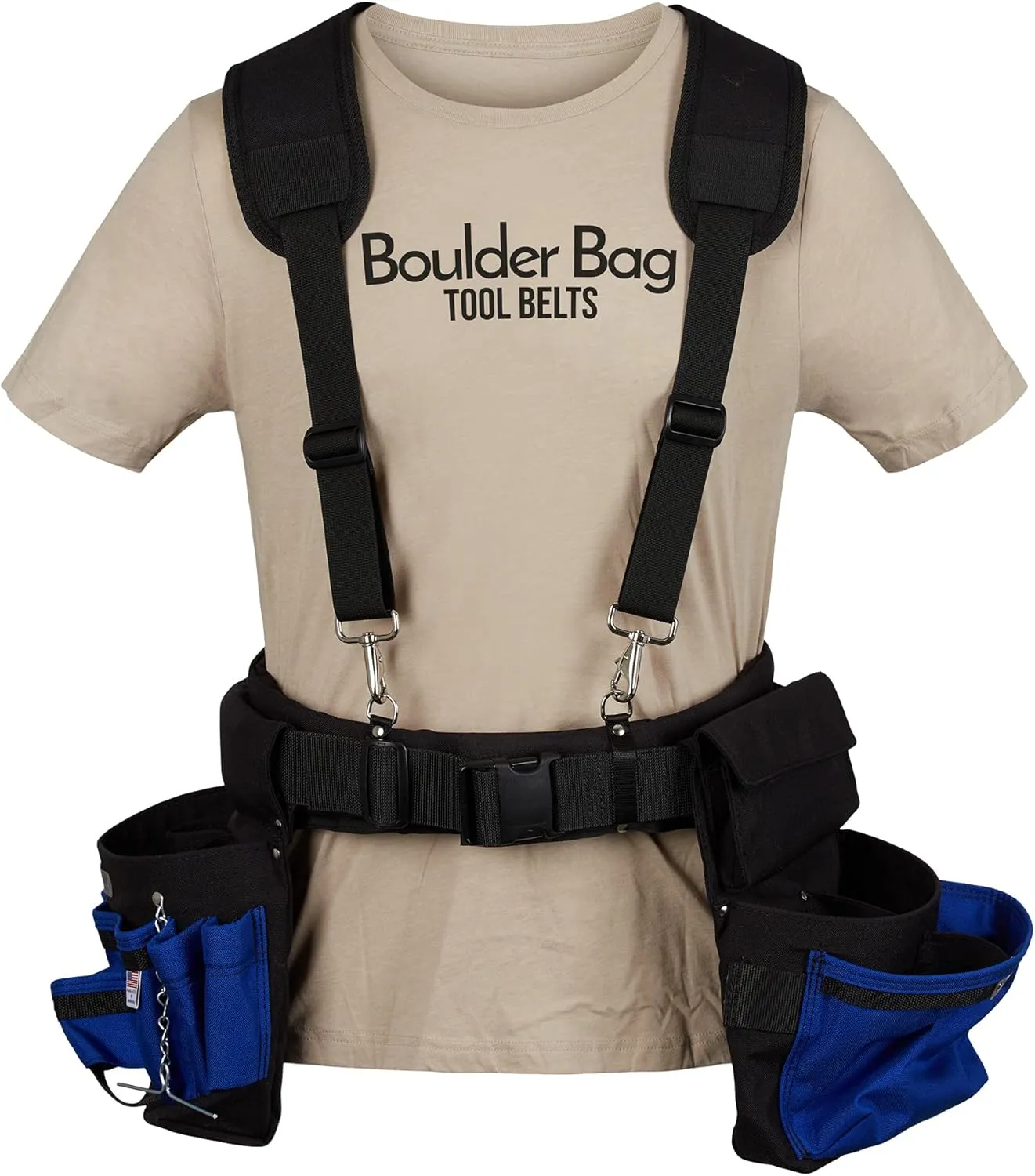 BOULDER BAG Comfort Padded Suspenders. (Tool Belt NOT included) High Tech Padded Suspenders w/Extreme Support and Comfort for your Tool Belt. Made by Boulder Bag. Suspenders Made in the USA