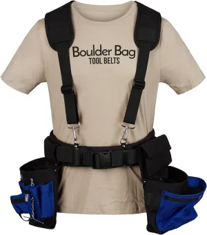 BOULDER BAG Comfort Padded Suspenders. (Tool Belt NOT included) High Tech Padded Suspenders w/Extreme Support and Comfort for your Tool Belt. Made by Boulder Bag. Suspenders Made in the USA
