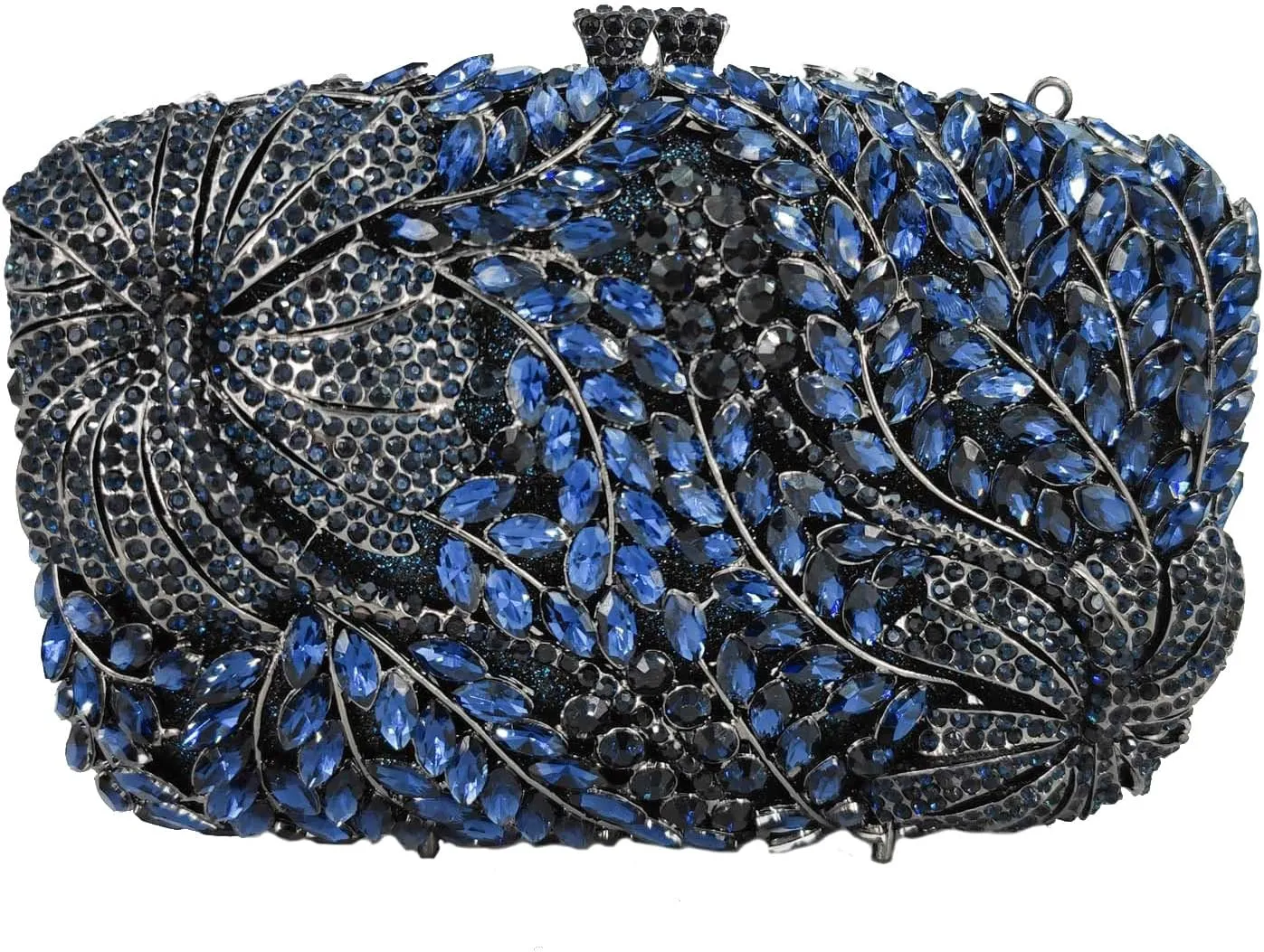 Boutique De FGG Flower Evening Bags for Formal Party Floral Crystal Clutch Purse Bridal Wedding Handbags