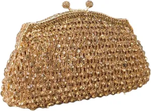 Boutique De FGG Women Crystal Evening Minaudiere Bags Bridal Wedding Rhinestone Clutch Bag Party Purses and Handbags, Mini