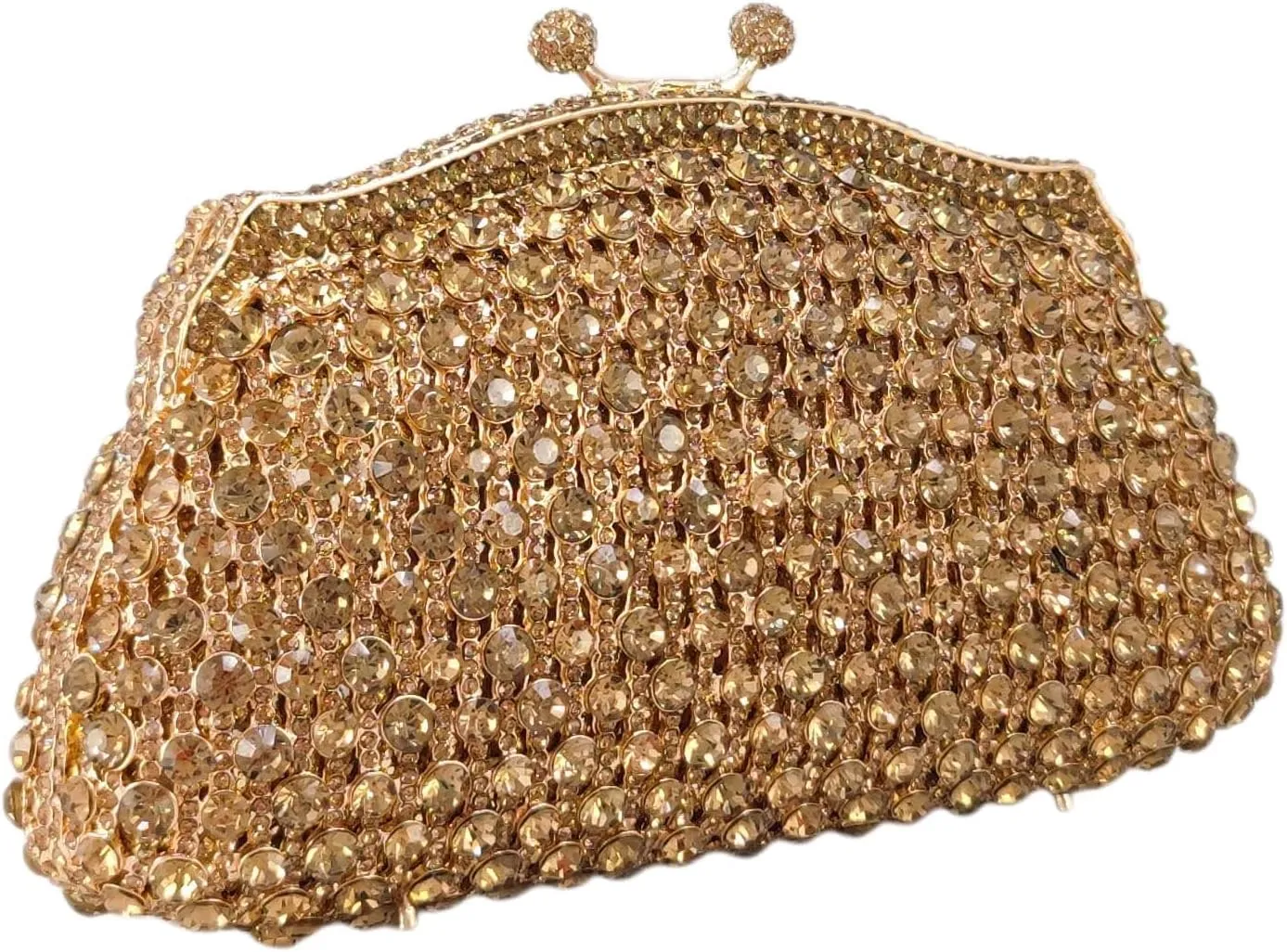 Boutique De FGG Women Crystal Evening Minaudiere Bags Bridal Wedding Rhinestone Clutch Bag Party Purses and Handbags, Mini