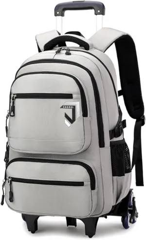 Boys Rolling Backpack, Kids Bookbag with Wheels,Kids Luggage on Wheels,Elementary School Trolley Back Pack