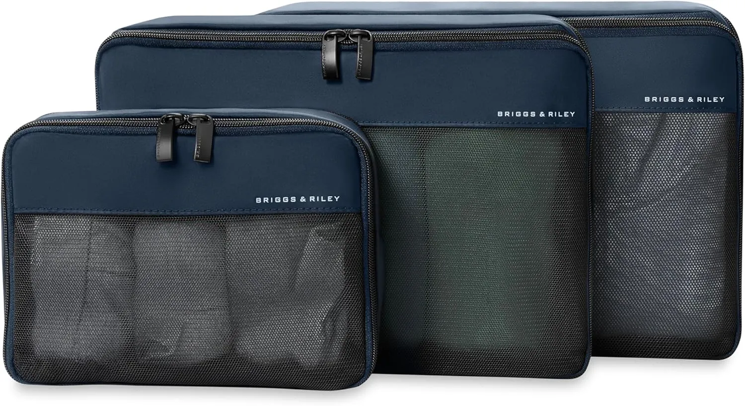Briggs & Riley Travel Essentials Carry On Compression Packing Cube Set, Navy, Navy, One Size, Travel Essentials Carry-On Compression Packing Cube Set