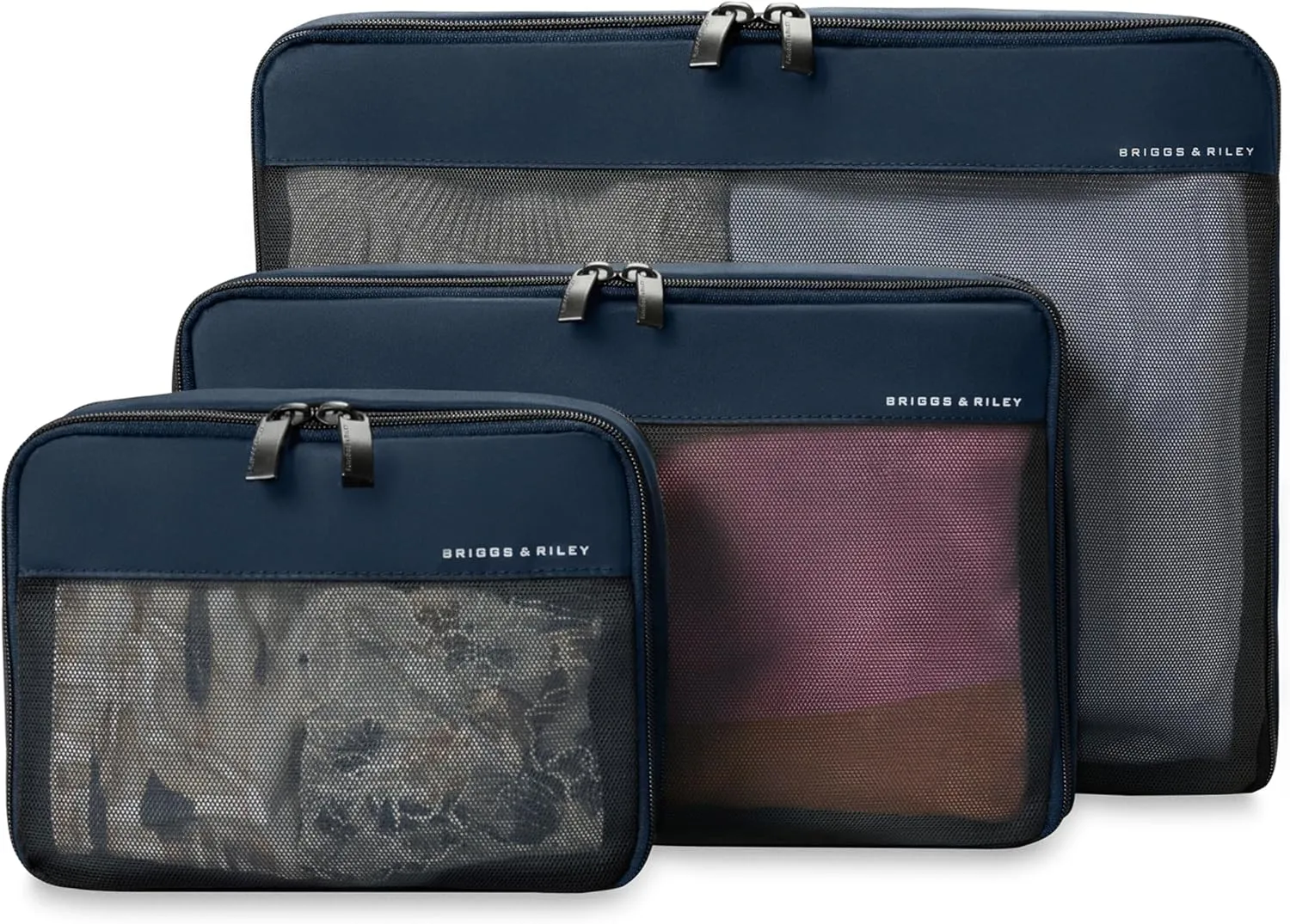 Briggs & Riley Travel Essentials Check in Compression Packing Cube Set, Navy, Navy, One Size, Travel Essentials Check-In Compression Packing Cube Set