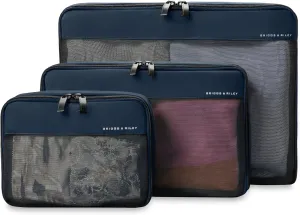 Briggs & Riley Travel Essentials Check in Compression Packing Cube Set, Navy, Navy, One Size, Travel Essentials Check-In Compression Packing Cube Set