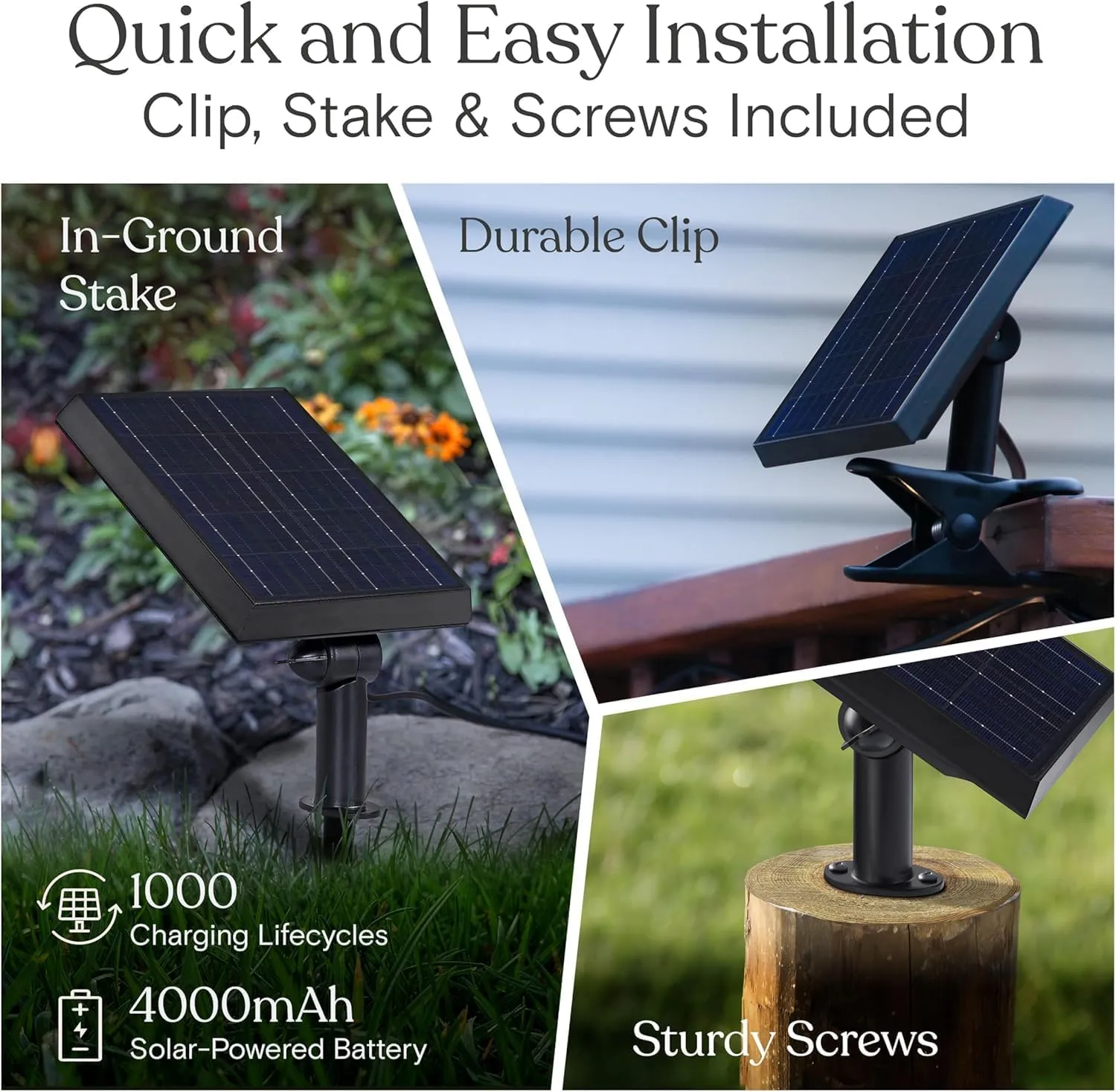 Brightech Ambience Pro Solar Powered Outdoor String Lights, 48 ft Commercial Grade Waterproof Patio Lights, 15 Edison Bulbs, Shatterproof LED String Lights for Outside, Porch - 1W Warm White