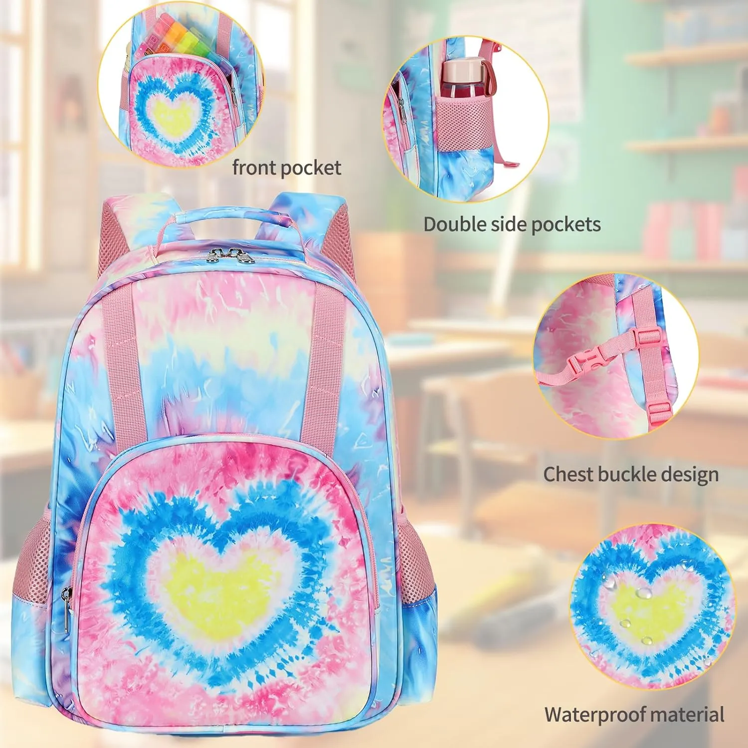BTOOP Kids Backpack Girls Boys Cute Toddler BookBag Preschool Kindergarten School Backpack with Chest Clip