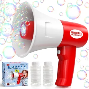 Bubble-Machine Toys for Kids, Bubble Maker Gun with LED Light & Music, Summer Outdoor Bubble Microphone Kid Toys, Gifts for 3 4 5 6 7 8 9 10 Years Old Boys Girls Birthday Easter Christmas Party Favors