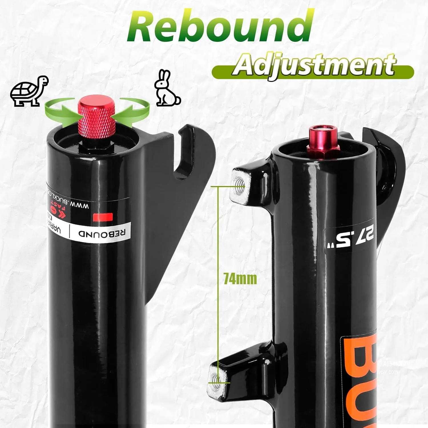 BUCKLOS 26/27.5/29 inch Travel 140mm MTB Air Suspension Fork, Rebound Adjustment 34mm Stanchions 1-1/8" Threadless Straight/Tapered 9*100mm QR Manual/Remote Lockout XC AM Mountain Bicycle Front Forks