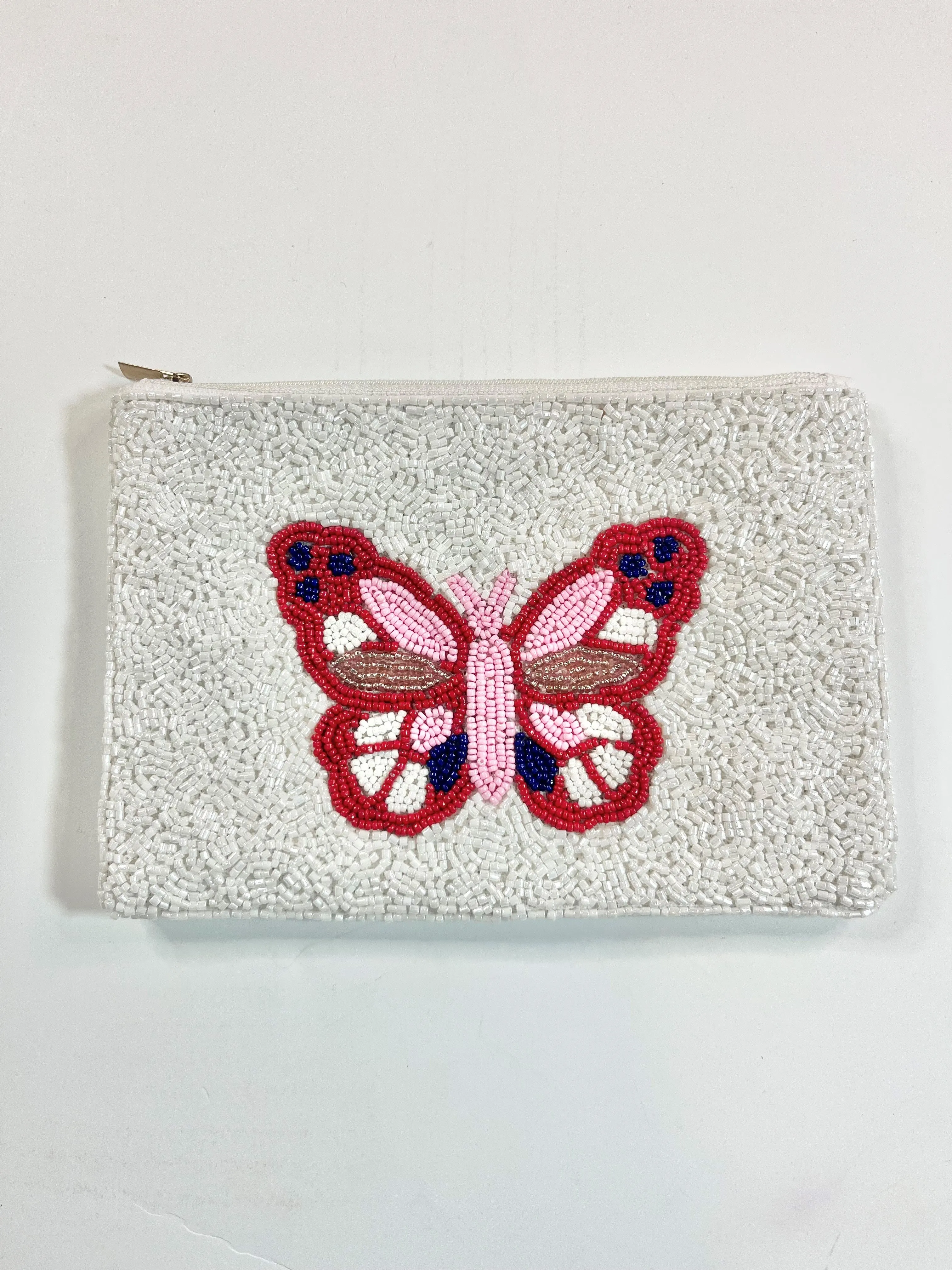 Butterfly Beaded Coin Purse
