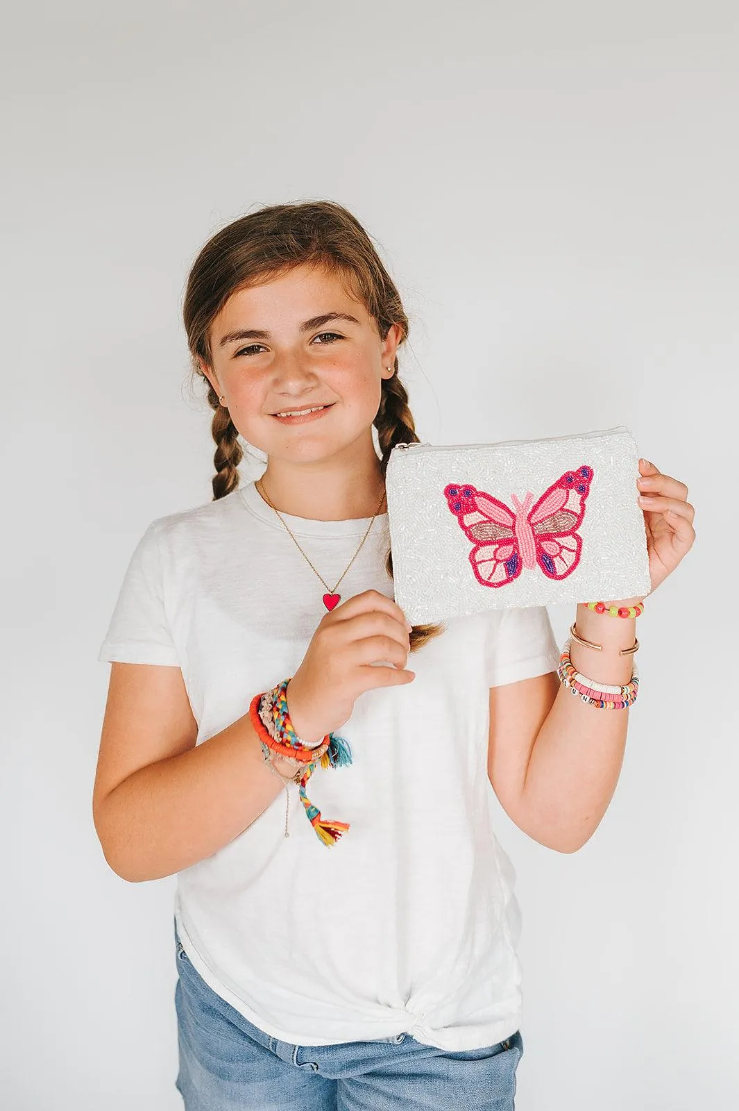 Butterfly Beaded Coin Purse