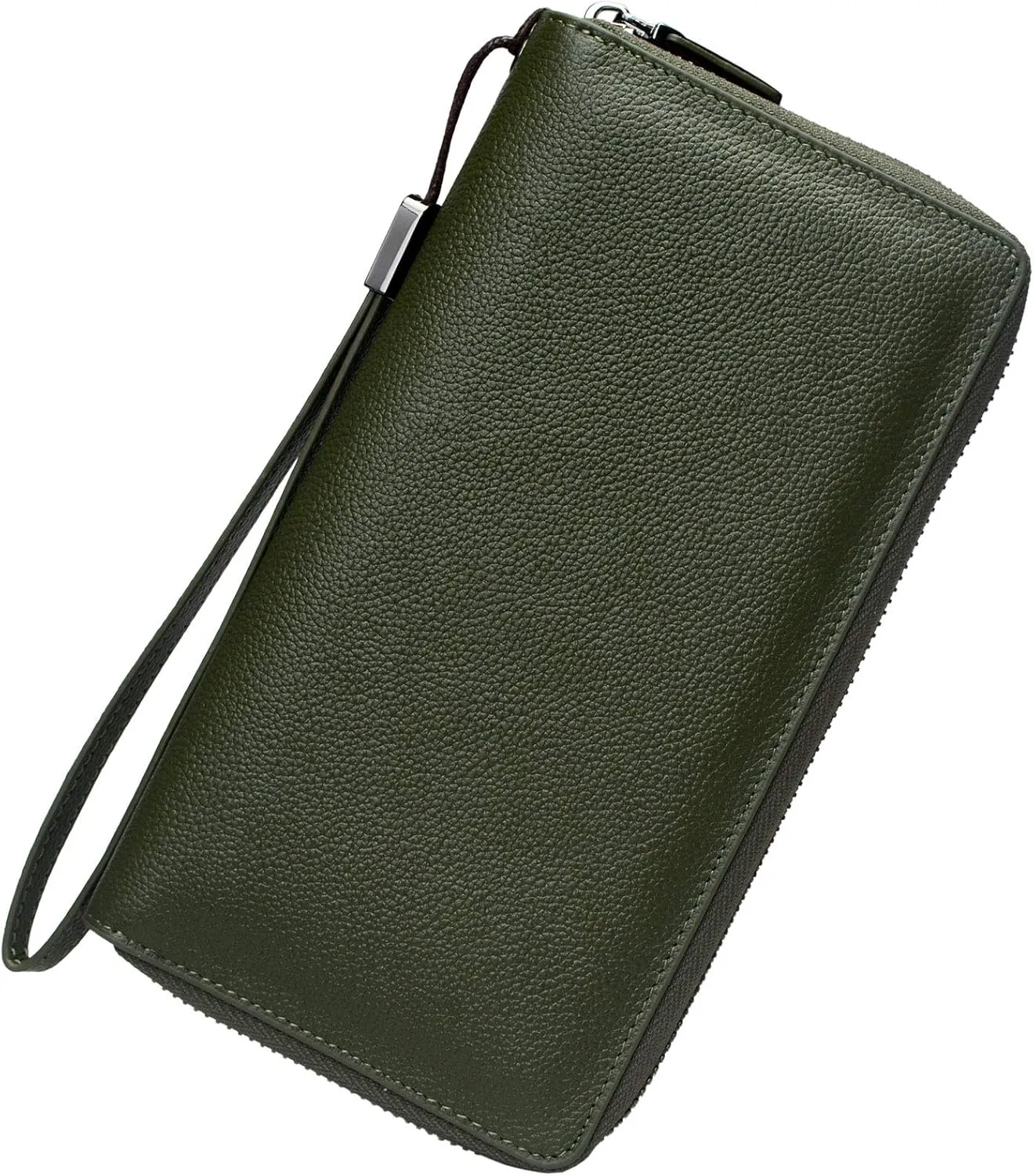 Bveyzi Women RFID Blocking Wallet Leather Zip Around Phone Clutch Large Capacity Ladies Travel Purse Wristlet