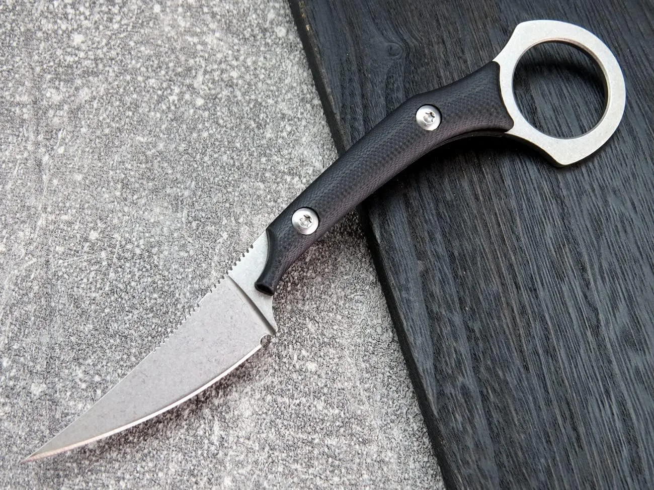 C1150 Fixed Blade Knife D2 Steel Blade G10 Handle EDC Tool Knife for Outdoor Camping Hiking(Silver)