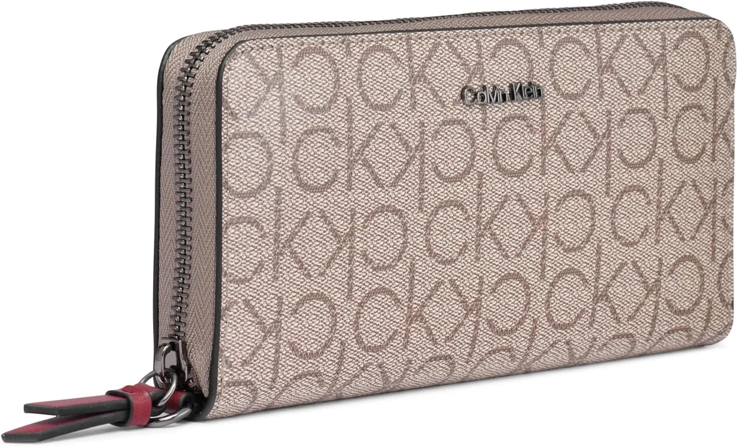 Calvin Klein Key Item Saffiano Continental Zip Around Wallet with Wristlet Strap