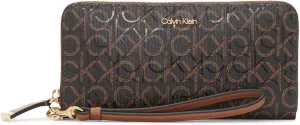 Calvin Klein Key Item Saffiano Continental Zip Around Wallet with Wristlet Strap