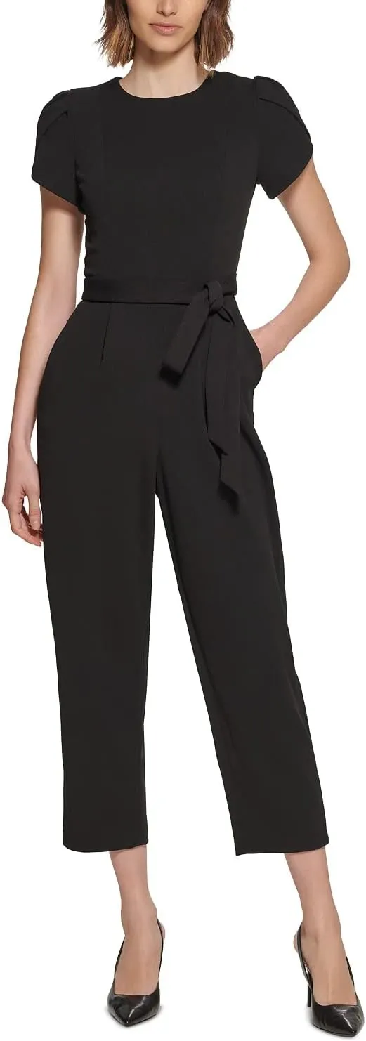 Calvin Klein Midi Petal Sleeve with Belt