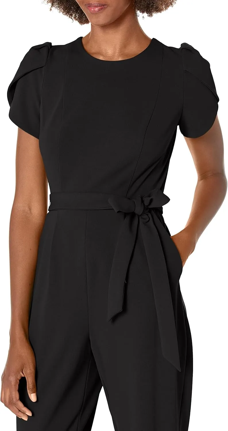 Calvin Klein Midi Petal Sleeve with Belt