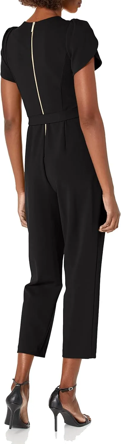 Calvin Klein Midi Petal Sleeve with Belt