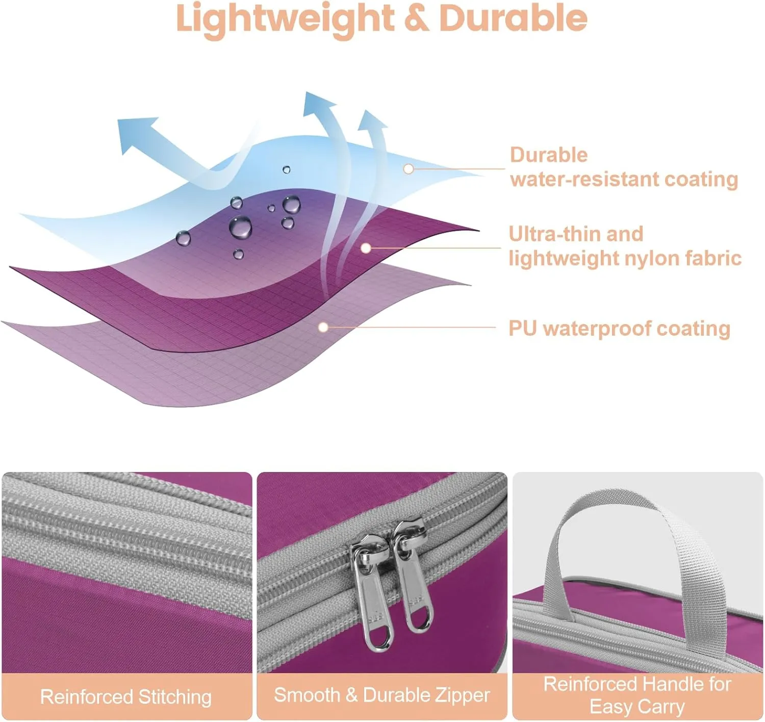 Cambond Compression Packing Cubes for Travel Women - Lightweight Luggage Organizers Bag Packing Cubes for Carry on Suitcases