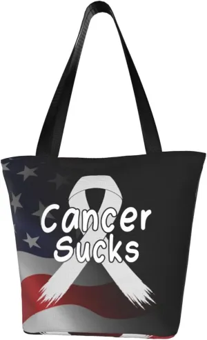 Cancer Sucks Brain Cancer Awareness Fashion Shoulder Bag Large Capacity For Man Or Woman