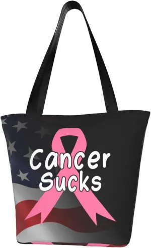 Cancer Sucks Cancer Awareness Fashion Shoulder Bag Large Capacity For Man Or Woman