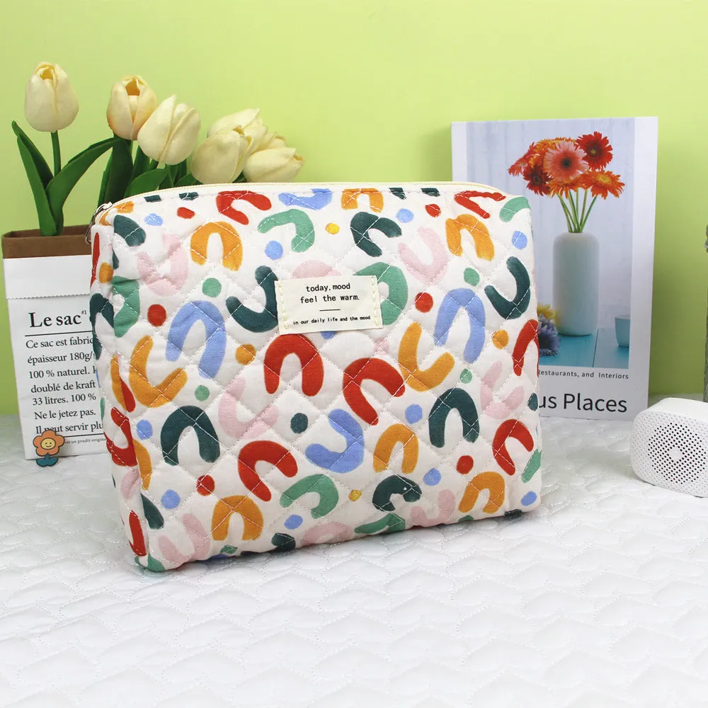 Capacity Printing Storage Liner Portable Finishing Wash Cosmetic Bags