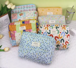 Capacity Printing Storage Liner Portable Finishing Wash Cosmetic Bags