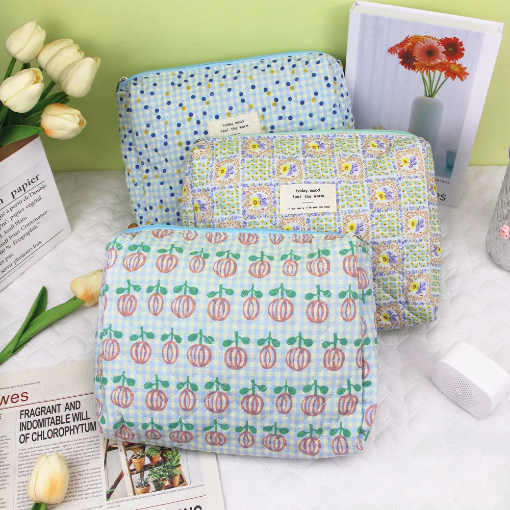 Capacity Printing Storage Liner Portable Finishing Wash Cosmetic Bags