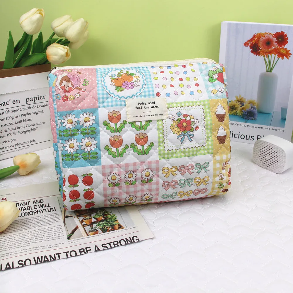 Capacity Printing Storage Liner Portable Finishing Wash Cosmetic Bags