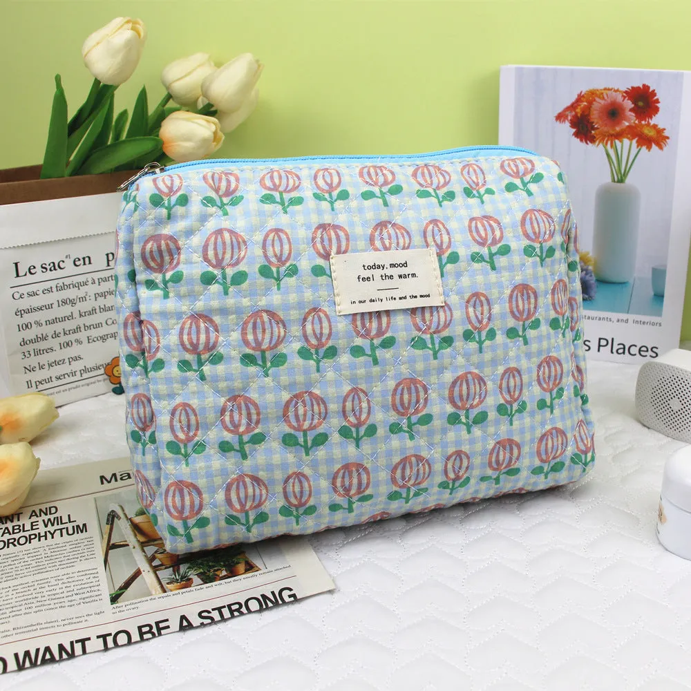 Capacity Printing Storage Liner Portable Finishing Wash Cosmetic Bags
