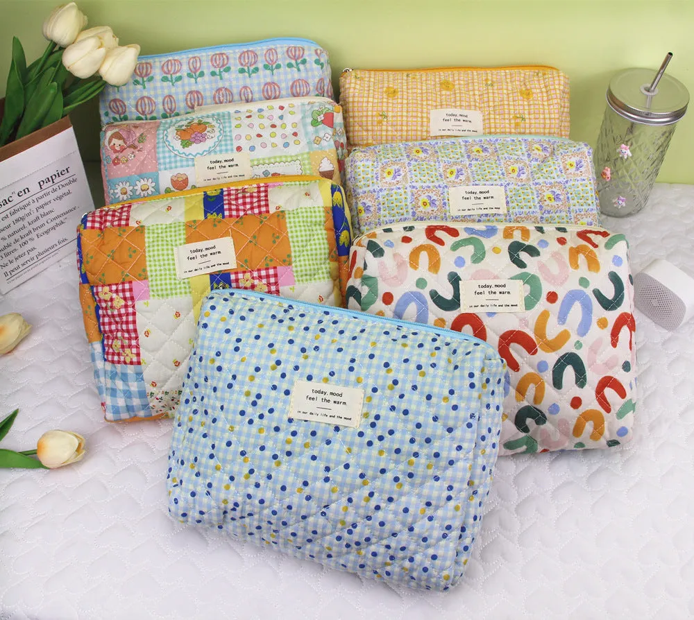Capacity Printing Storage Liner Portable Finishing Wash Cosmetic Bags