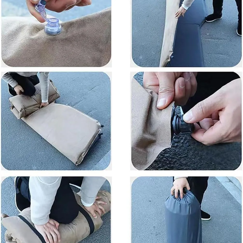 Car Inflatable Mattress, for Toyota Land Cruiser HV 2024  Outdoor Camping Travel Portable Sleeping Pad AdjustableWear Resistant, Auto Accessories,F-Green