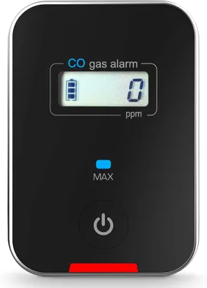 Car, Vehicle, Aircraft Carbon Monoxide CO Detector | Fast Low-Level 9ppm Alarm | Vehicles, Police, Pilots, Travel, Bus, Trucks | Metal Body, Small 2oz |